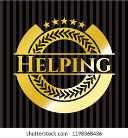 Helping golden emblem