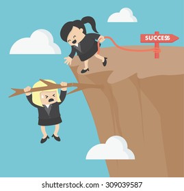 Helping hand, Business Woman