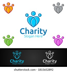 Helping Hand Charity Foundation Creative Logo for Voluntary Church or Charity Donation