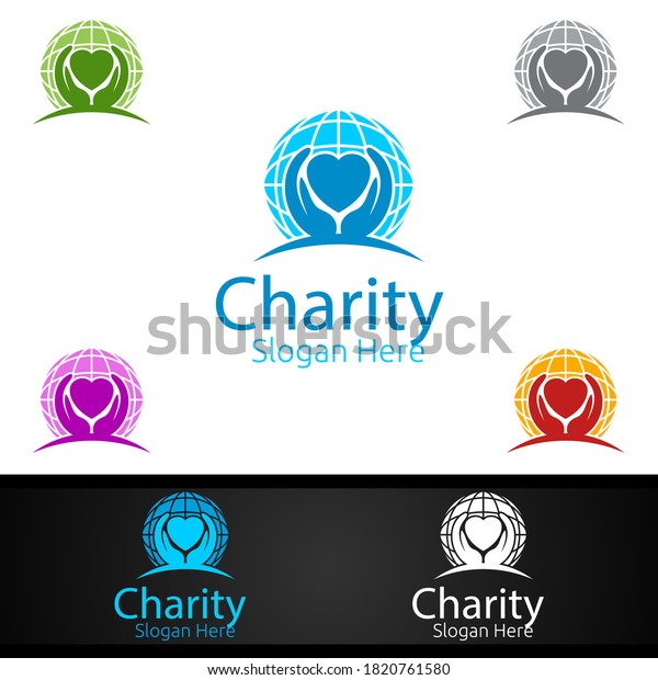 Helping Hand Charity Foundation Creative\
Logo for Voluntary Church or Charity\
Donation