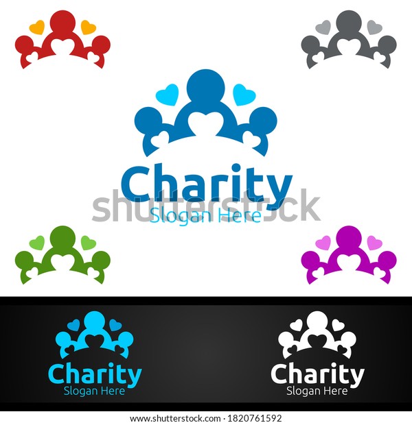 Helping Hand Charity Foundation Creative Logo Stock Vector (Royalty ...