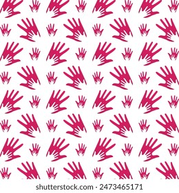 Diseño de Ilustración vectorial de patrón repetitivo multicolor de moda apreciado a mano