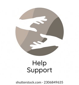Helping hand concept. Gesture, sign of help and hope. Two hands taking each other.