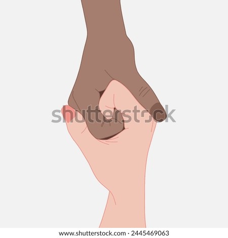Helping hand concept. Gesture, sign of help and hope. Two hands taking each other