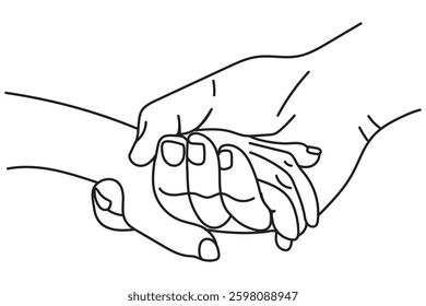 Helping hand Hands of a man and a woman reach out to each other support