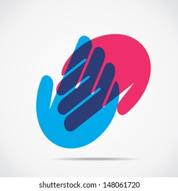 helping hand icon stock vector 