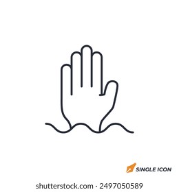 Helping Hand icon vector illustration. Helping Hand symbol isolated on white background