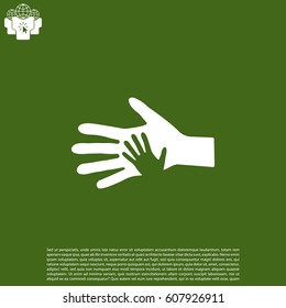 helping hand icon. vector illustration