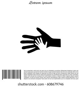 helping hand icon. vector illustration