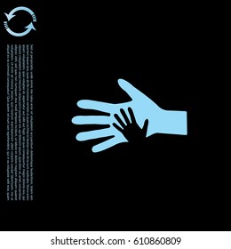 helping hand icon. vector illustration