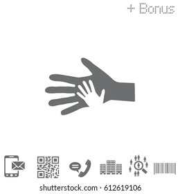 helping hand icon. vector illustration