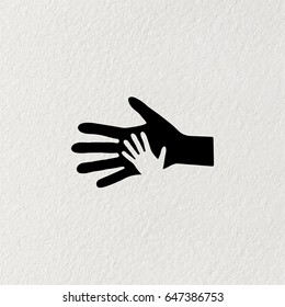 helping hand icon. vector illustration