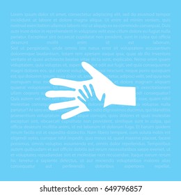helping hand icon. vector illustration
