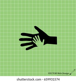 helping hand icon. vector illustration