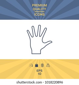 Helping hand - line icon