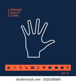 Helping hand - line icon