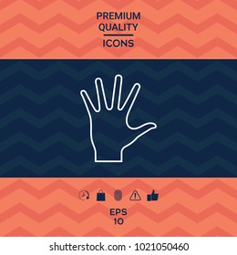 Helping hand - line icon