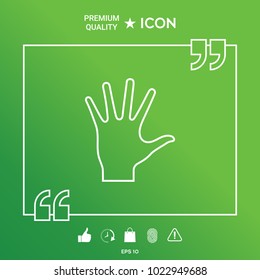 Helping hand - line icon