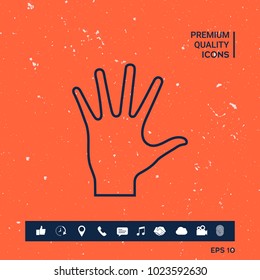 Helping hand - line icon