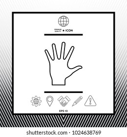 Helping hand - line icon