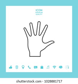 Helping hand - line icon