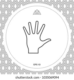 Helping hand - line icon