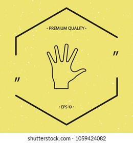 Helping hand - line icon