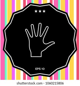 Helping hand - line icon