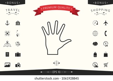 Helping hand - line icon