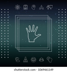 Helping hand - line icon