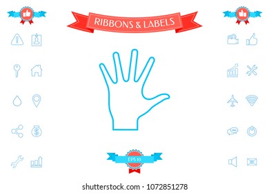 Helping hand - line icon