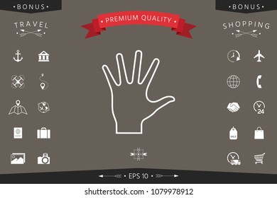 Helping hand - line icon