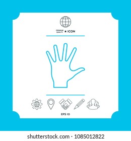 Helping hand - line icon