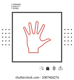 Helping hand - line icon