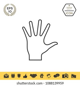 Helping hand - line icon