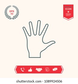 Helping hand - line icon