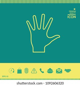 Helping hand - line icon