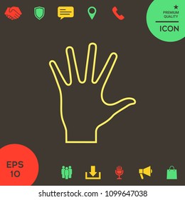 Helping hand - line icon