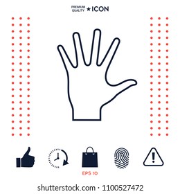 Helping hand - line icon