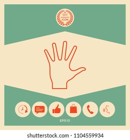 Helping hand - line icon