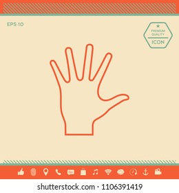 Helping hand - line icon