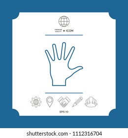 Helping hand - line icon