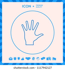 Helping hand - line icon
