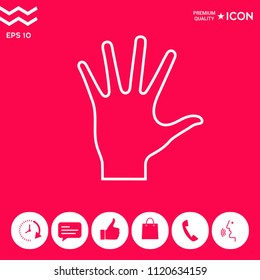 Helping hand - line icon