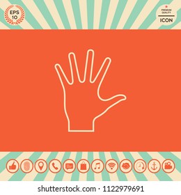 Helping hand - line icon