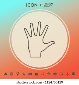 Helping hand - line icon