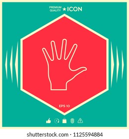 Helping hand - line icon