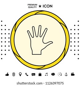 Helping hand - line icon
