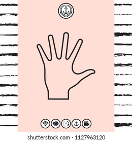 Helping hand - line icon