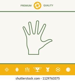 Helping hand - line icon